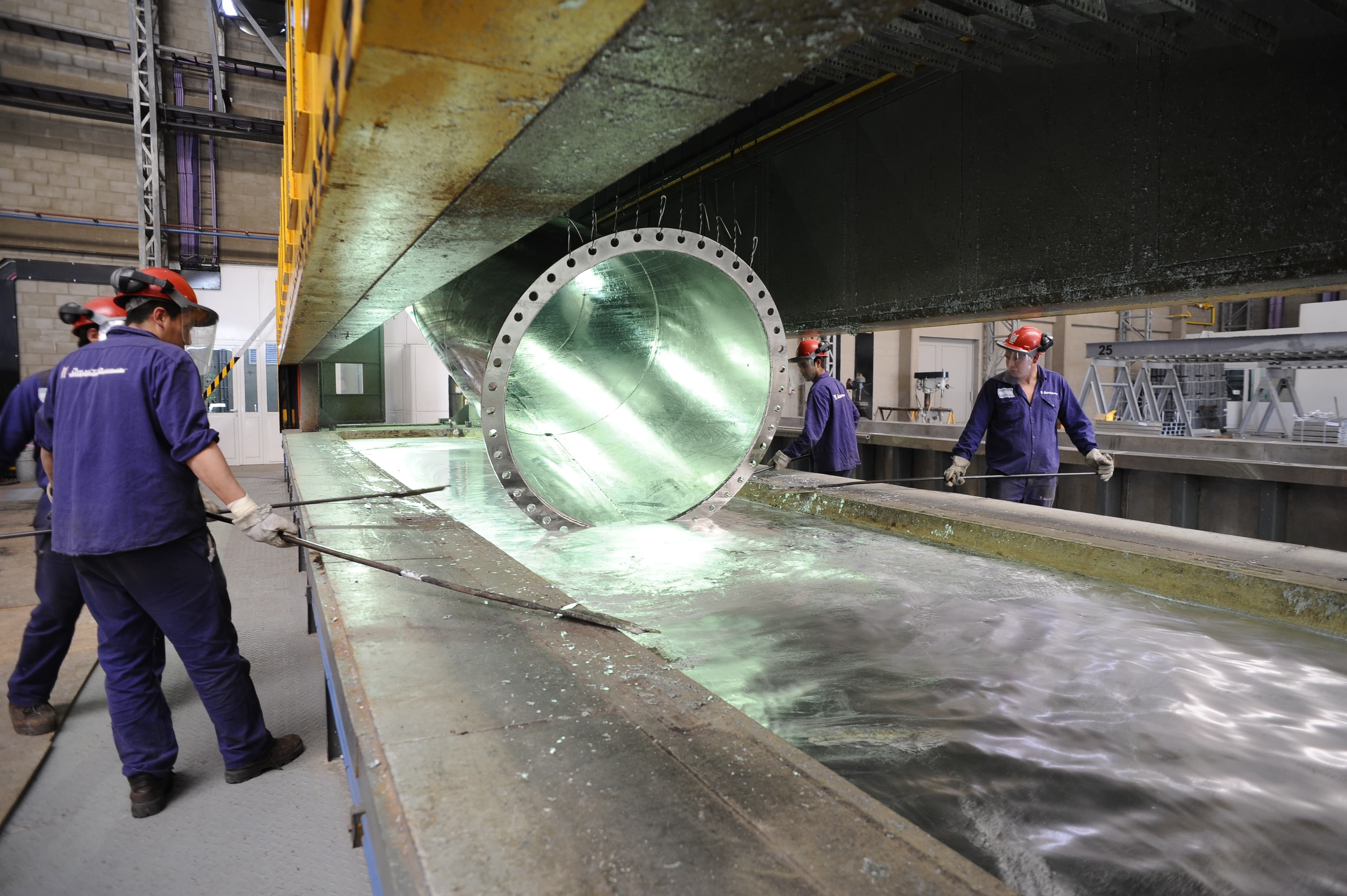 Estructura galvanizada en obra